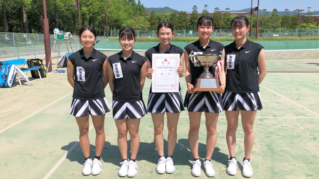 山口県高校総体で団体戦 ダブルスで優勝 女子テニス部 野田学園高等学校 野田学園中学 高等学校